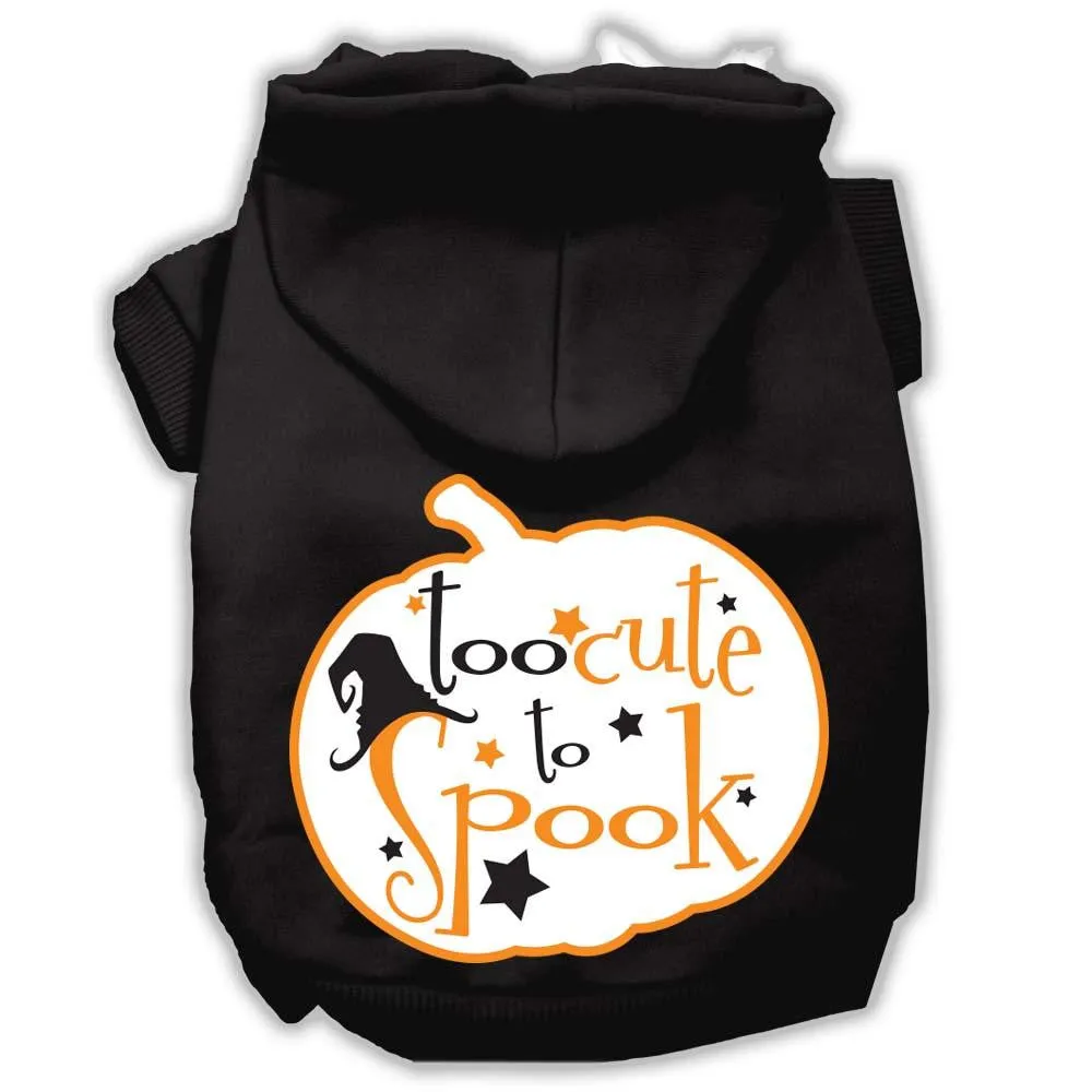 Too Cute to Spook Screenprint Hoodie Black XXXL(20)