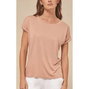 Top Roll Sleeve Tee - Terra