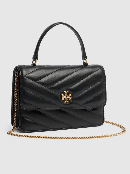 Tory Burch   Mini Kira Chevron leather top handle bag 