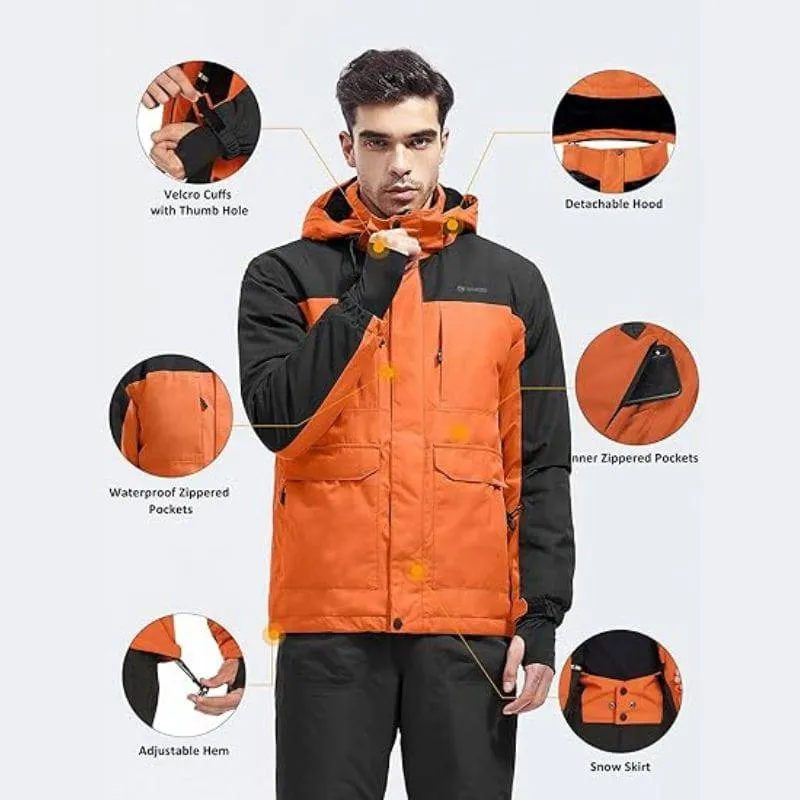 TRACK Men's Warm Waterproof Snow Ski Jacket