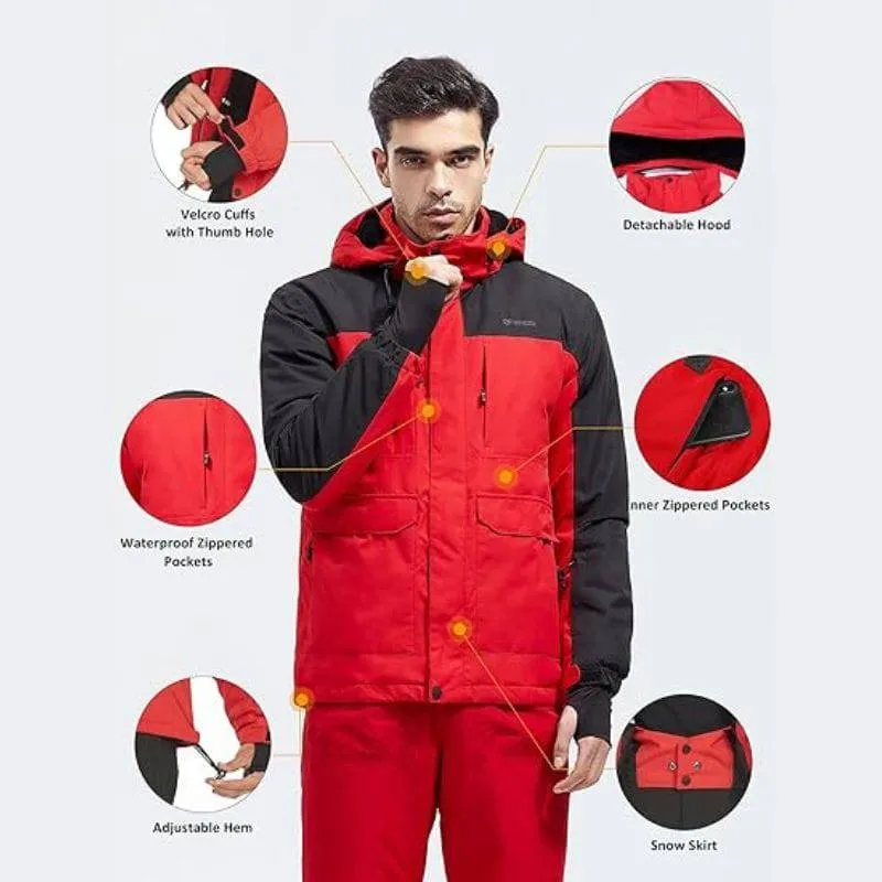 TRACK Men's Warm Waterproof Snow Ski Jacket