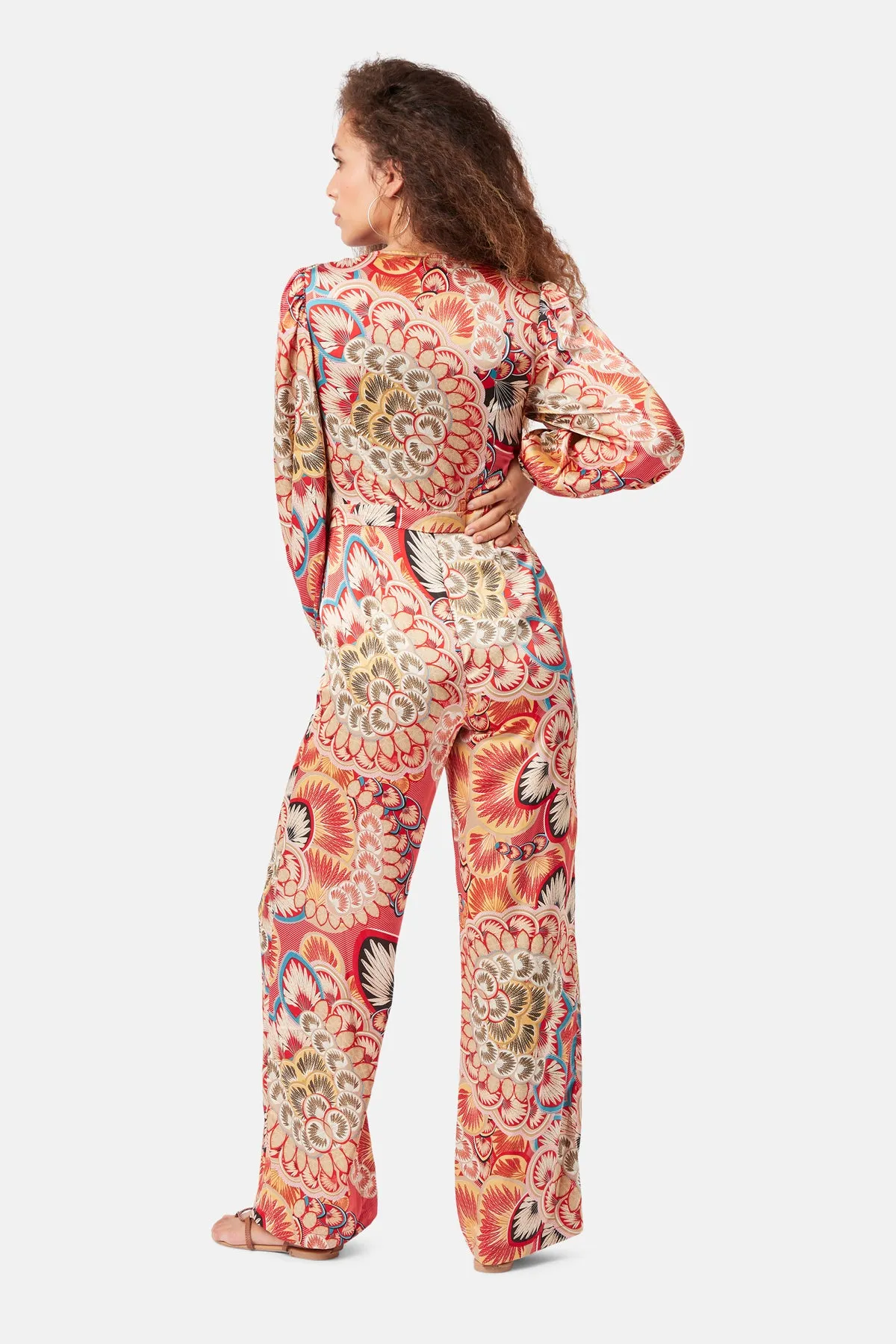 Traffic People Betsy Jumpsuit Printed Red