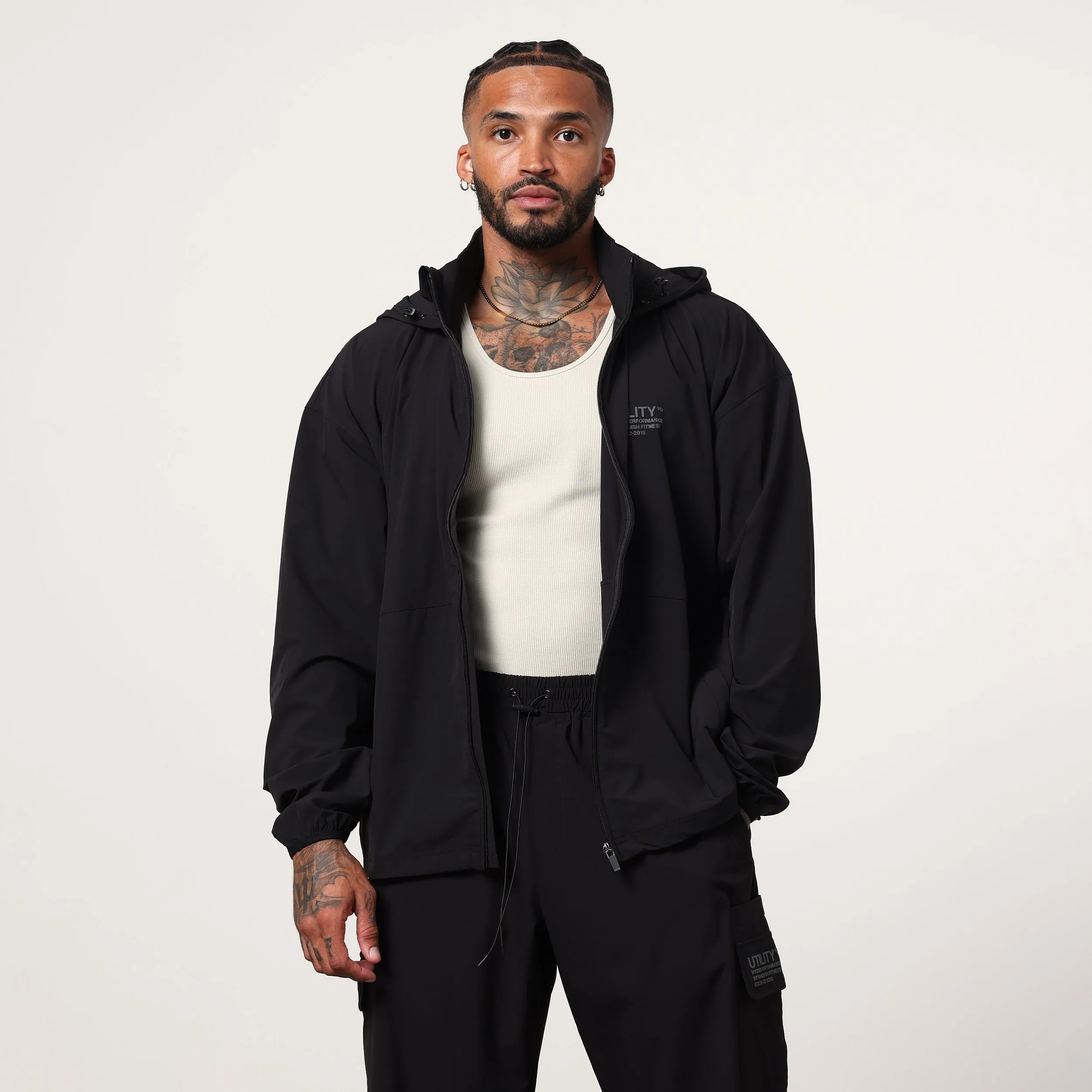 Vanquish Utility Black Oversized Track Jacket