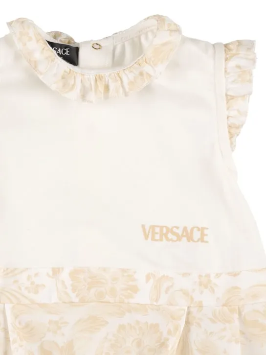 Versace   Printed cotton poplin jumpsuit 