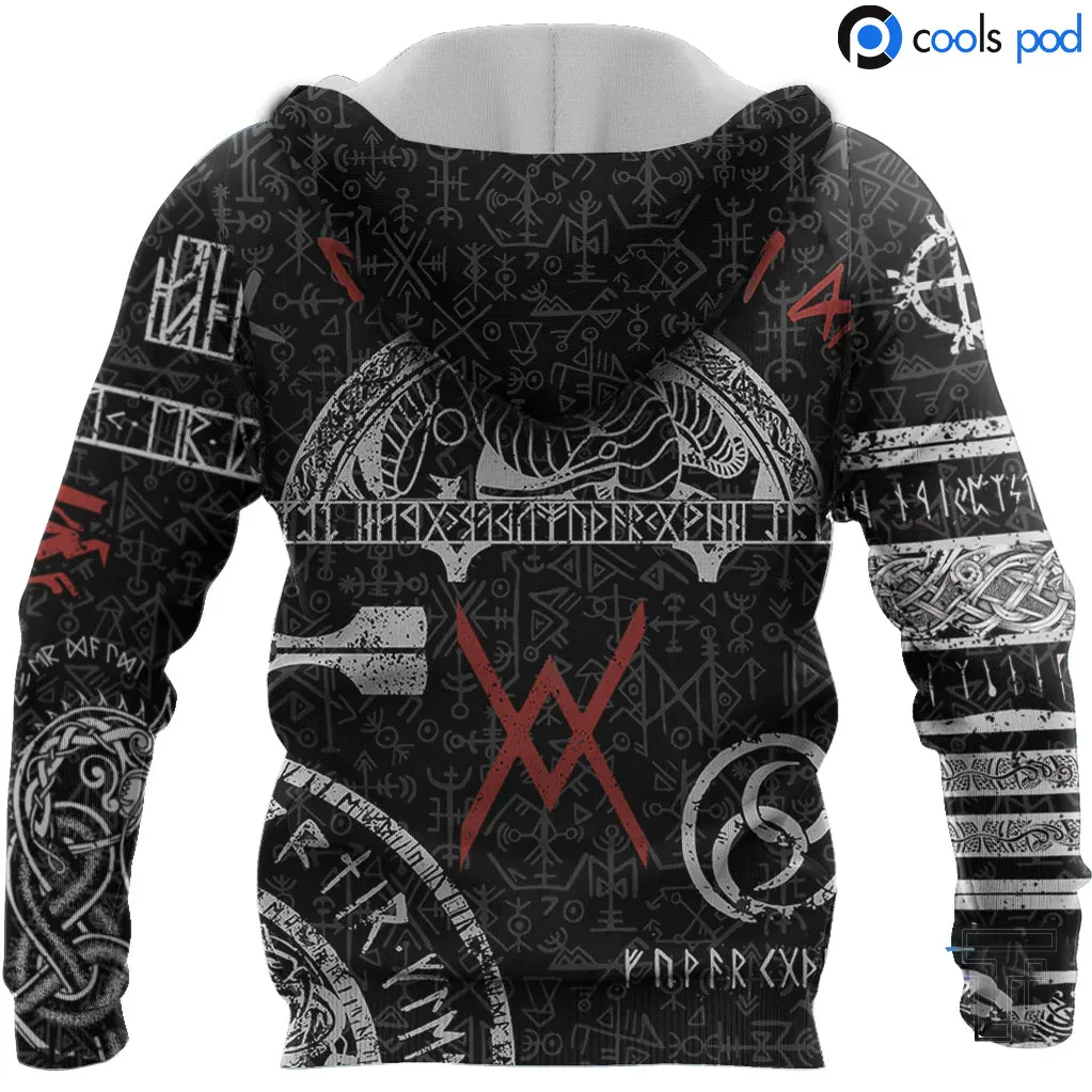 Viking God Of War 3D Hoodie, Viking Hoodie For Him Her, Viking Hoodie, Viking Gifts