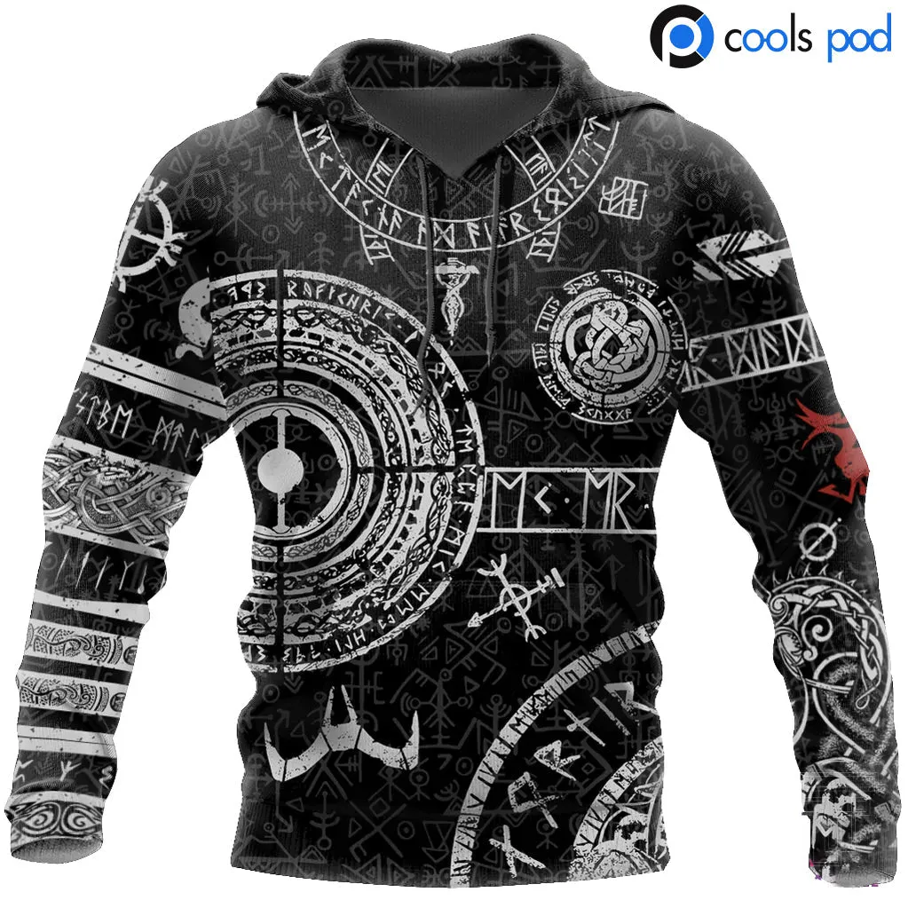 Viking God Of War 3D Hoodie, Viking Hoodie For Him Her, Viking Hoodie, Viking Gifts