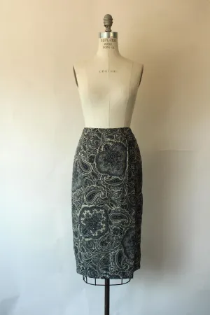 Vintage 1990s 2000s Chaus Navy Blue Skirt