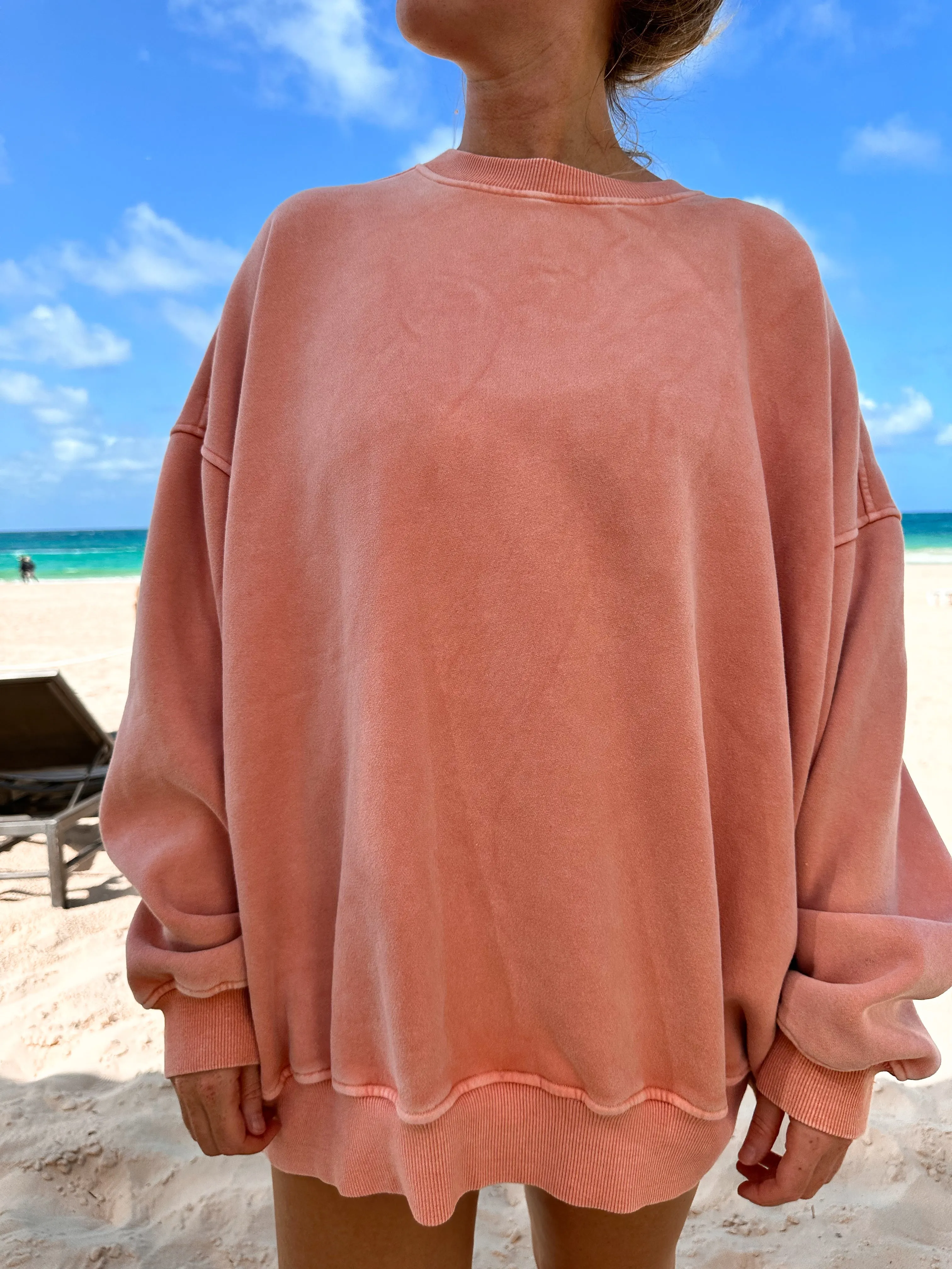 Vintage Orange Washed Sweatshirt