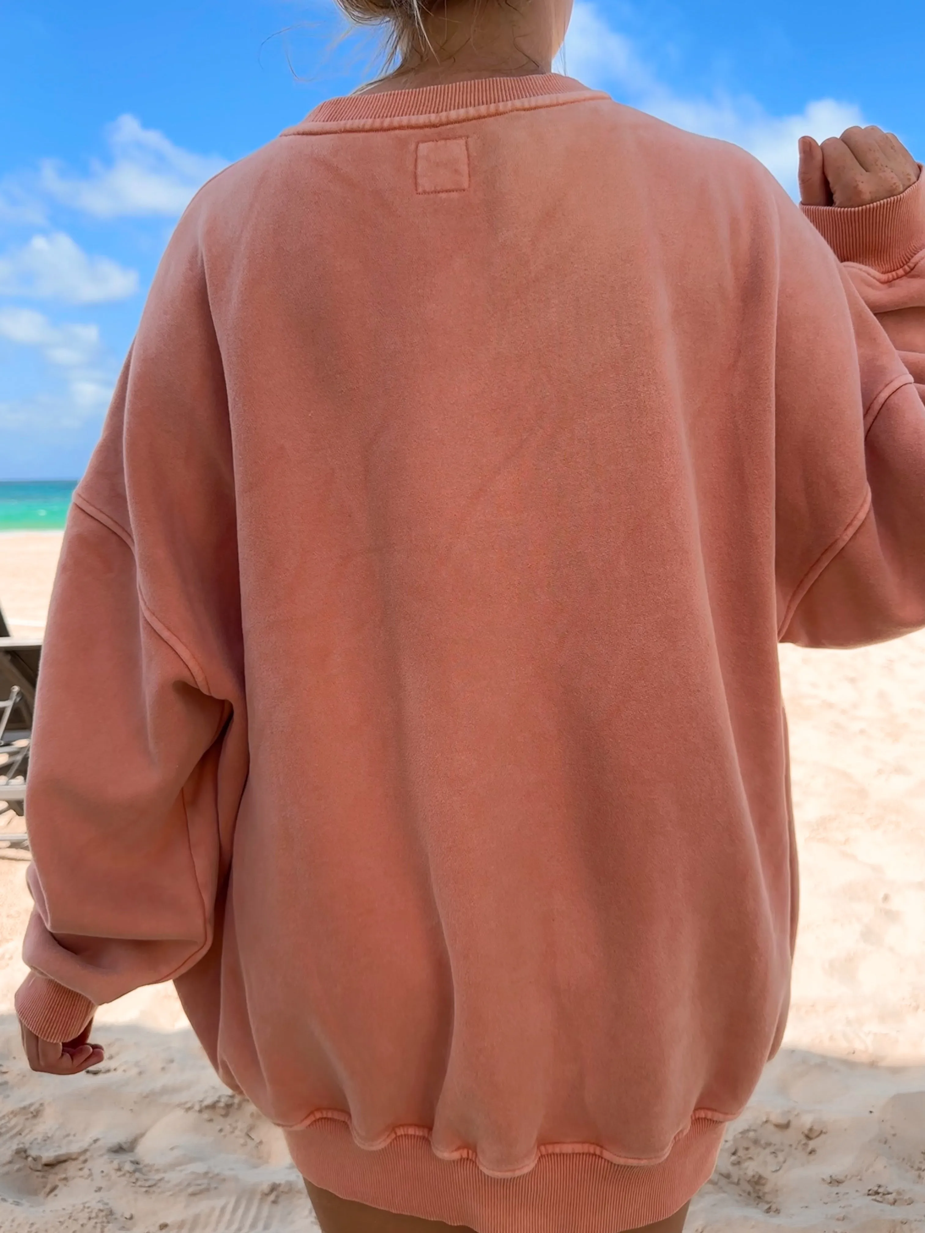 Vintage Orange Washed Sweatshirt