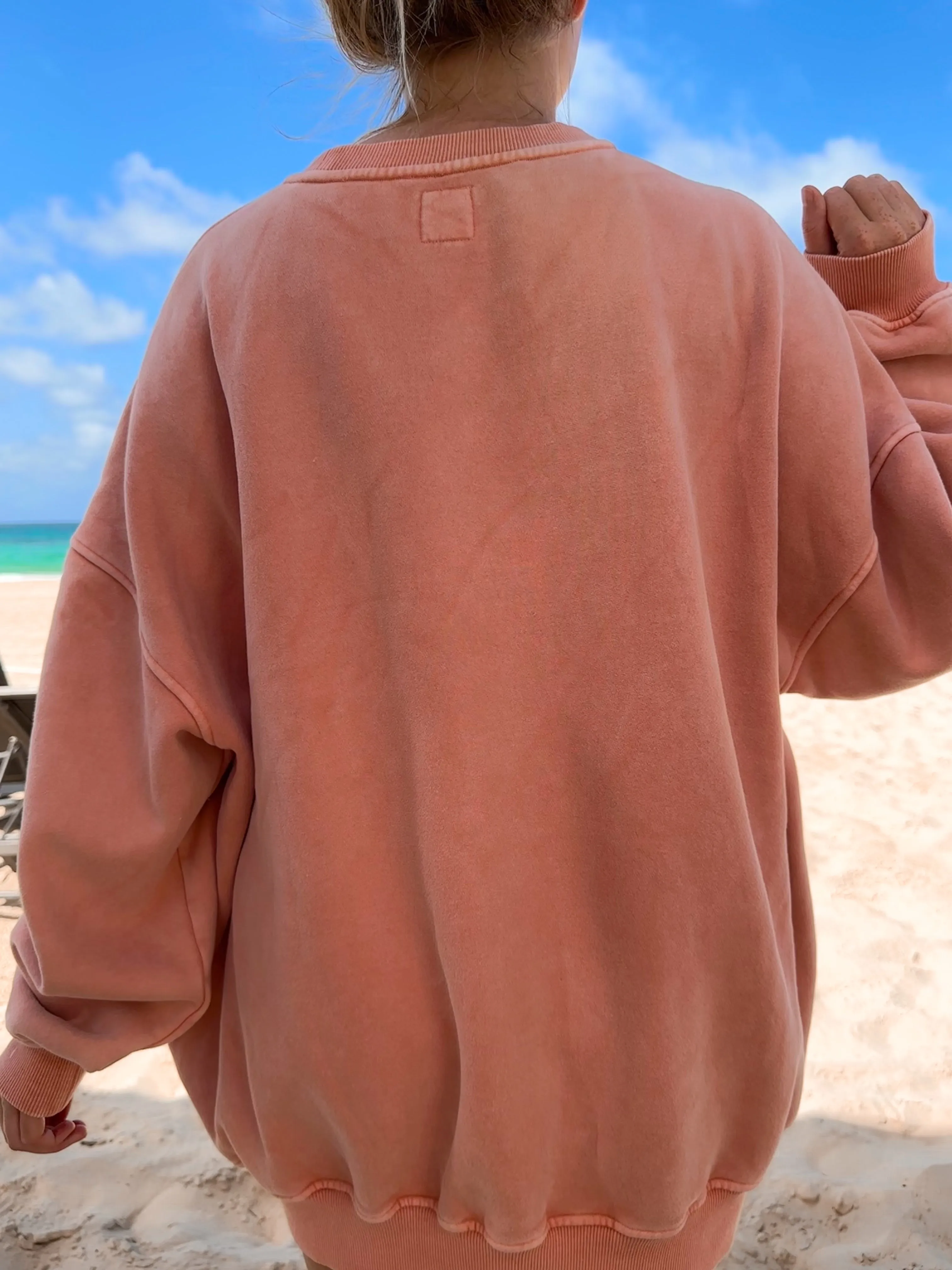 Vintage Orange Washed Sweatshirt