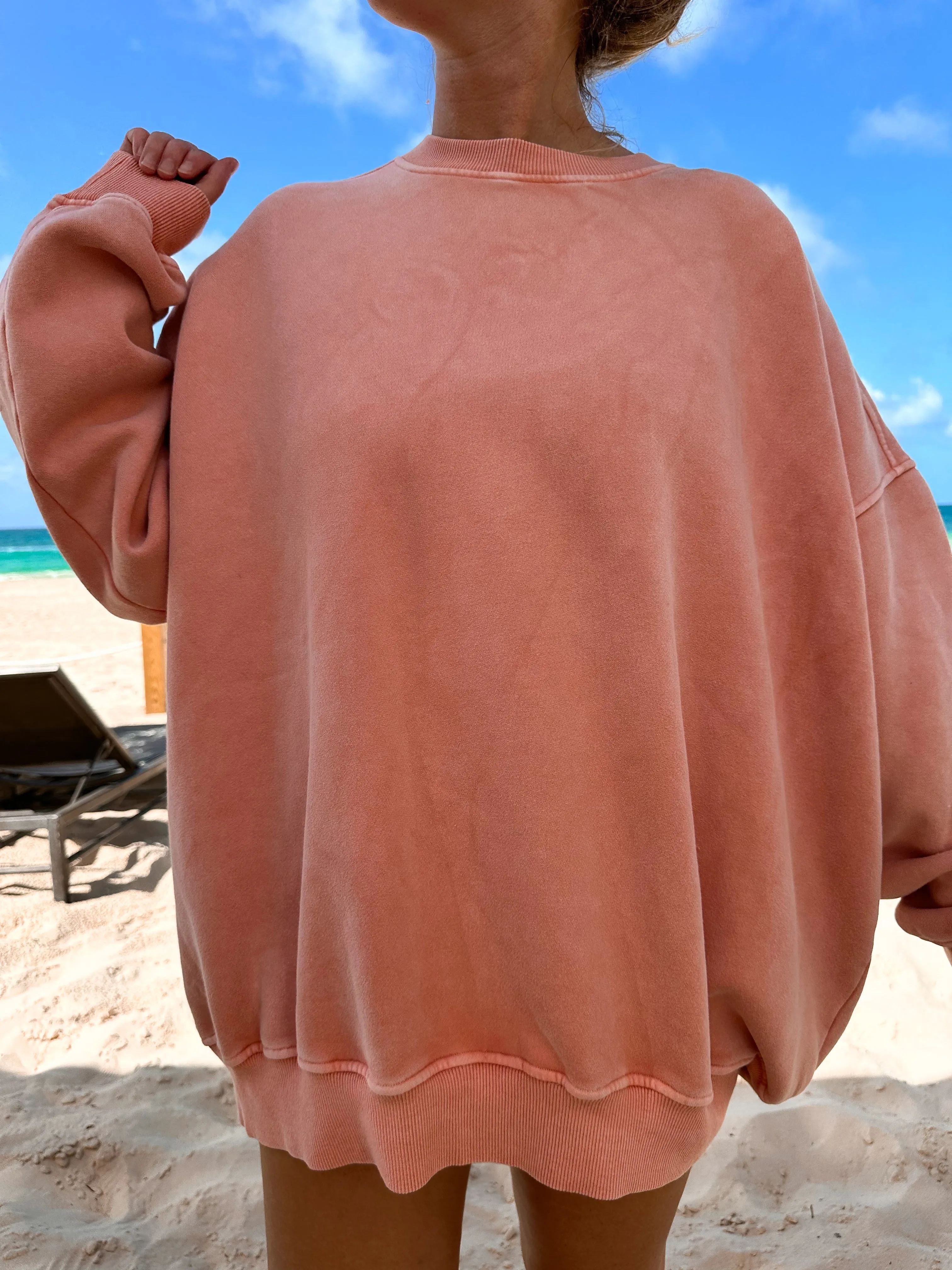 Vintage Orange Washed Sweatshirt