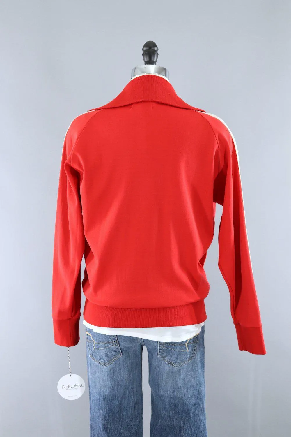 Vintage Red & White Track Jacket / Markwort Sports Wear