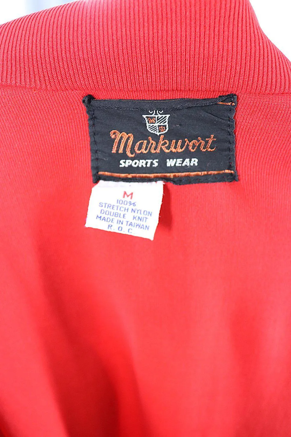 Vintage Red & White Track Jacket / Markwort Sports Wear