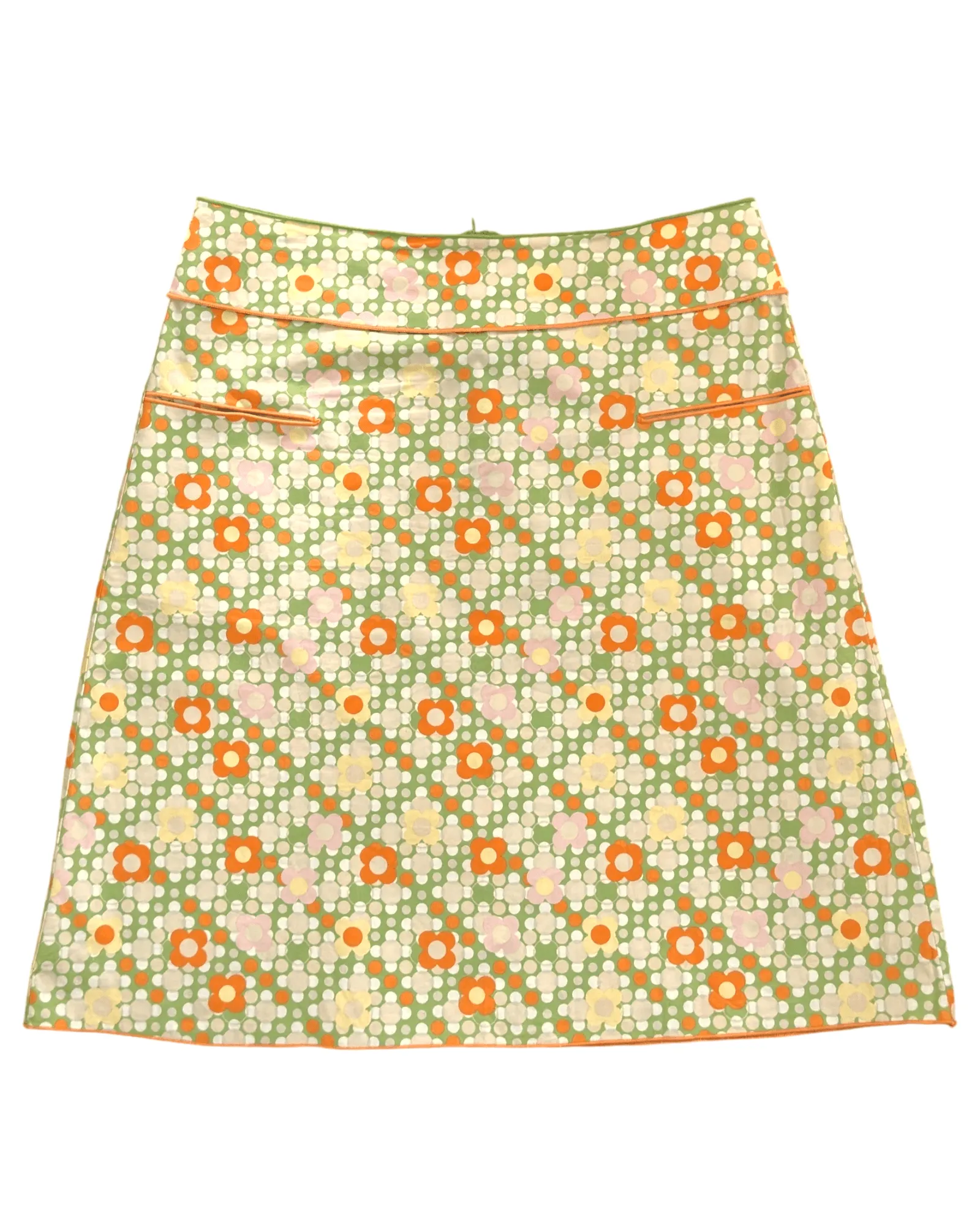 Warm Spring Flower Print Mini Pencil Skirt