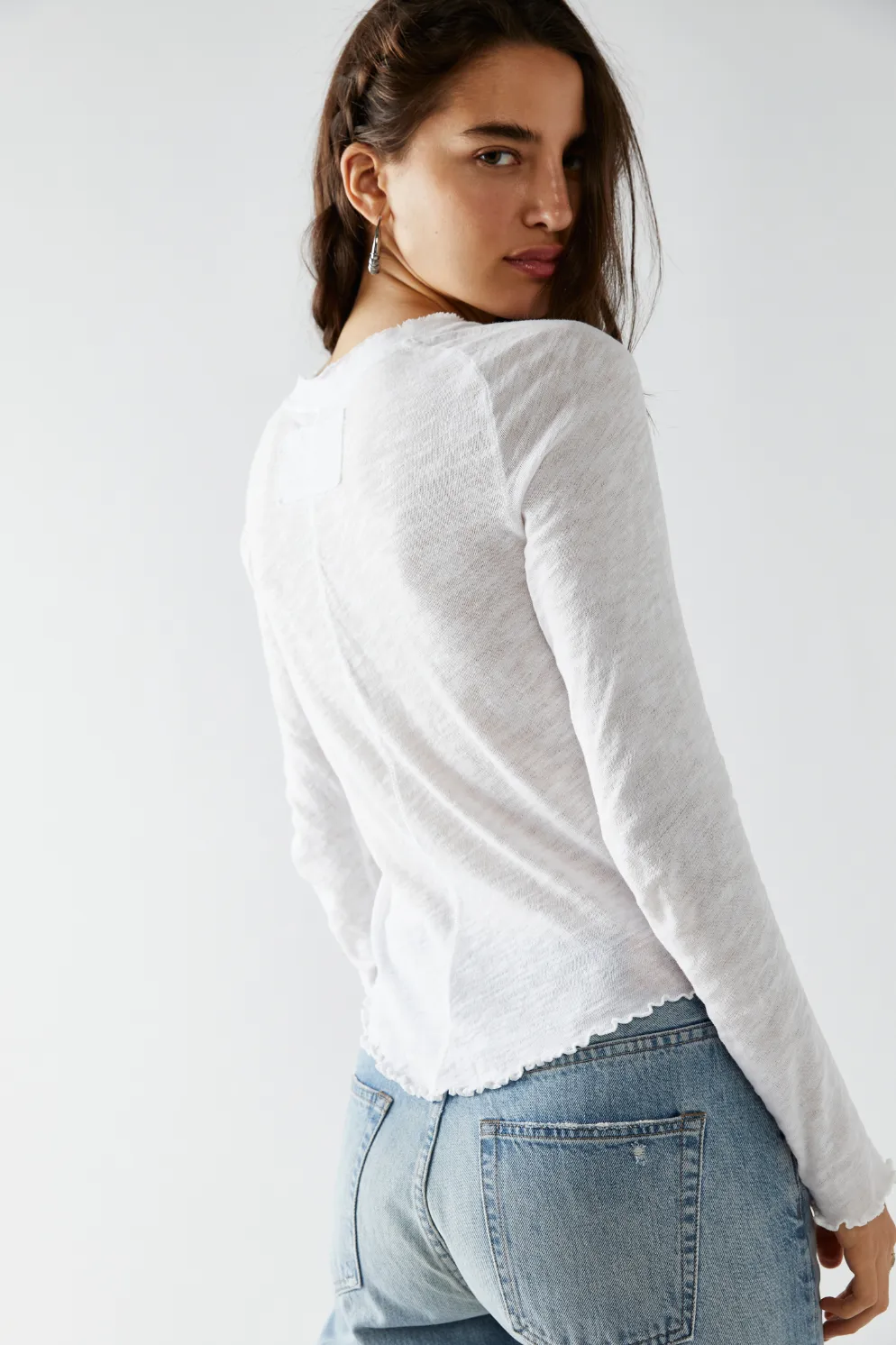 We the Free People Cotton Be My Baby Long Sleeve Top