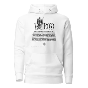 White Virgo Unisex Zodiac Poetry Hoodie