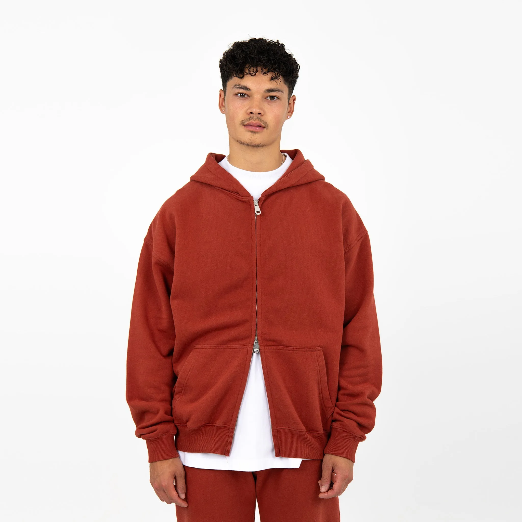 Zip Hoodie - Vintage Red